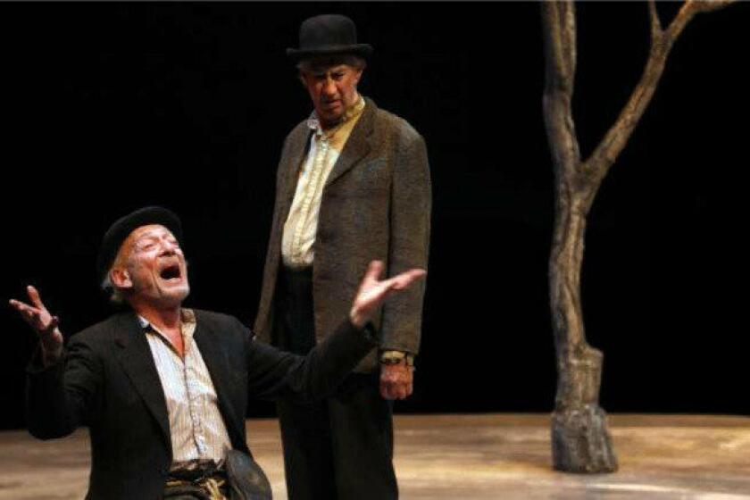Alan Mandell, left, and Barry McGovern, in a production of "Waiting for Godot" by Samuel Beckett, at the Mark Taper Forum earlier this year.
