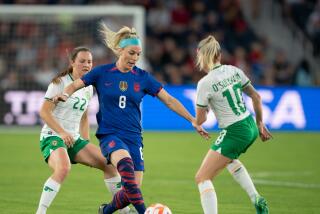 ST. LOUIS, MO - APRIL 11: Julie Ertz #8 of the United States dribbles the ball during an international friendly.