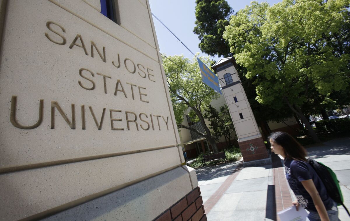 State universities such as San Jose State have always performed the essential role of lifting up the children of lower and middle socioeconomic groups to a higher level, George Skelton writes.