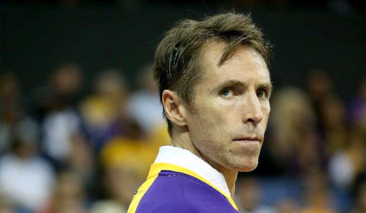 Steve Nash says he'll be sidelined until at least next week.