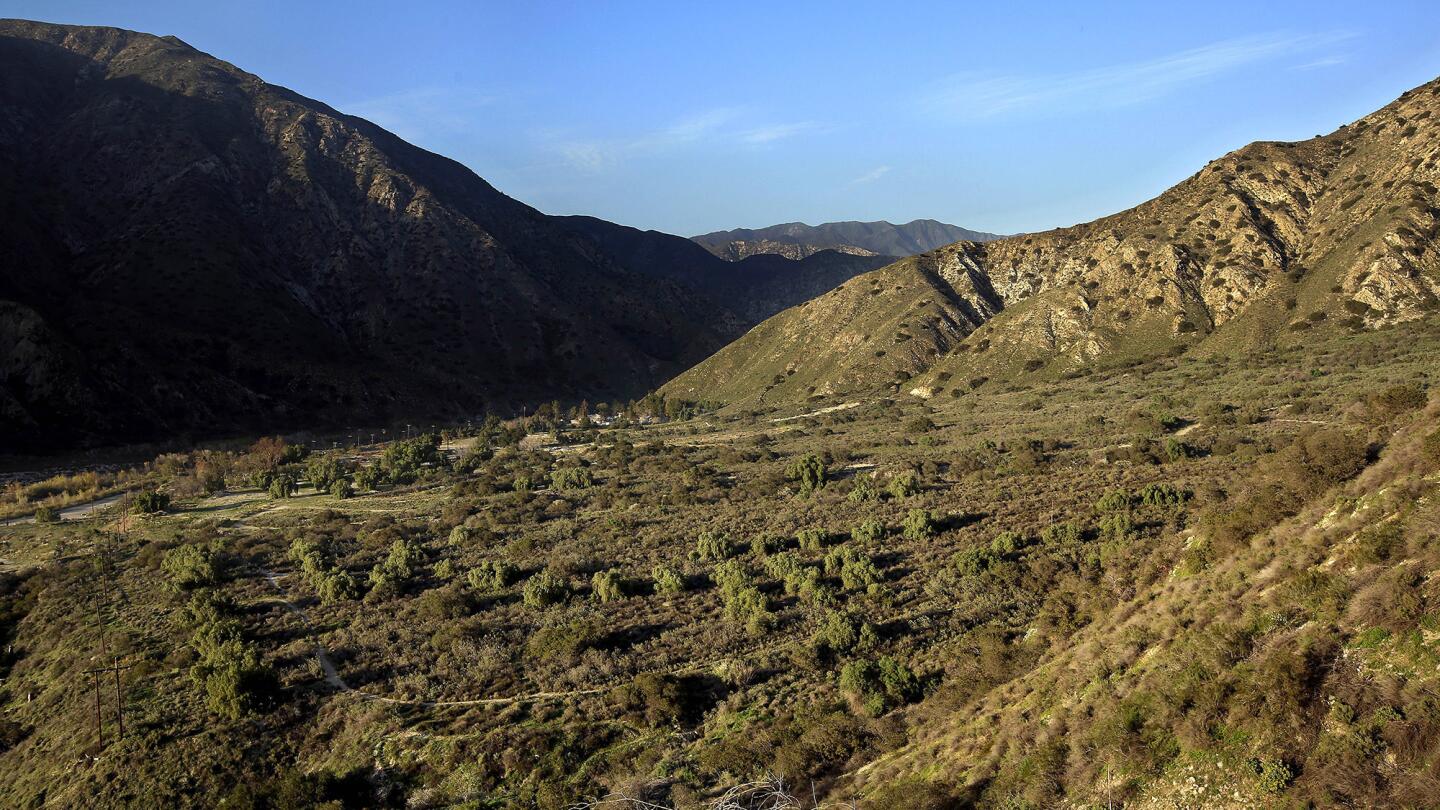 The mountain-lined stretch off of Big Tujunga Canyon Road.