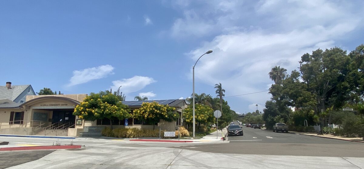 Bonair Street, adjacent to the La Jolla Community Center