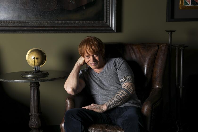 LOS ANGELES, CA - MAY 06: Composer and Oingo Boingo frontman Danny Elfman sits for portraits at his studio on Thursday, May 6, 2021 in Los Angeles, CA. (Brian van der Brug / Los Angeles Times)