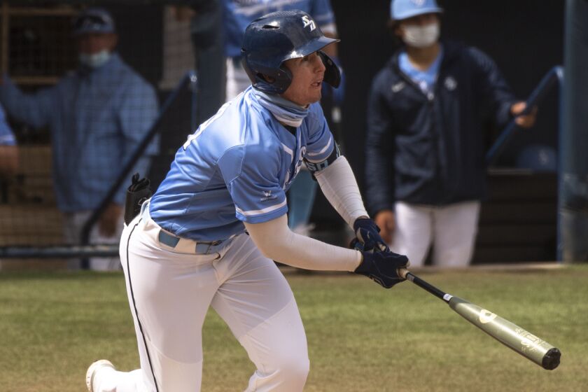 USD outfielder Jack Costello batted .338 with 23 RBIs in his freshman debut last season.