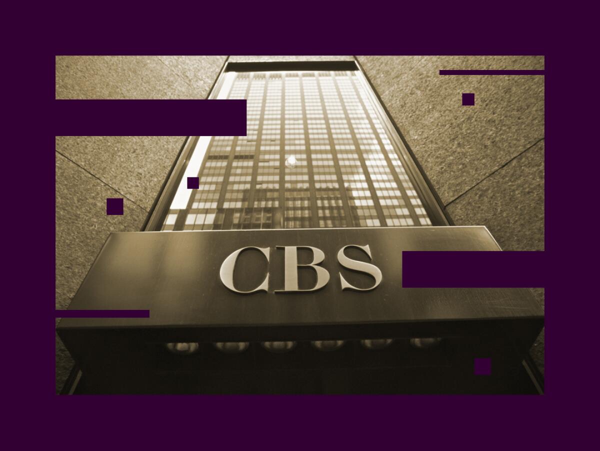 photo illustration of the CBS building