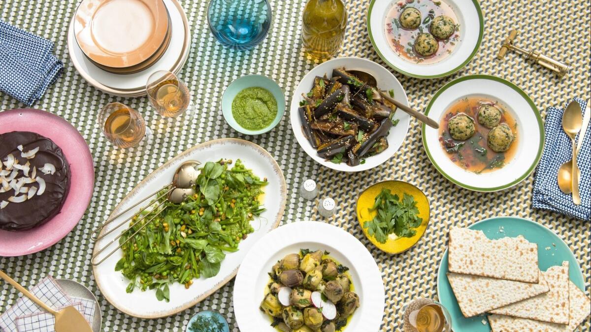 This Passover Seder menu combines plant-based recipes from five Israeli-inspired L.A. restaurants.