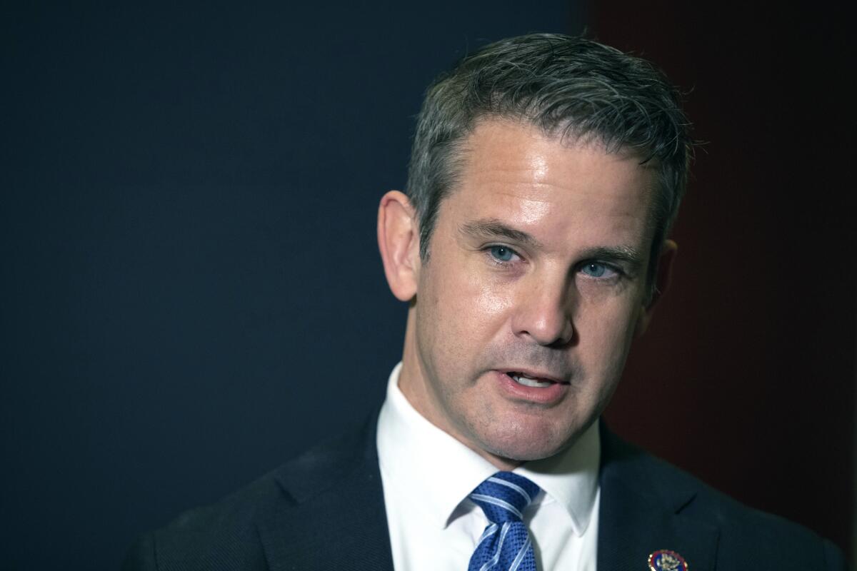 A closeup of Adam Kinzinger.