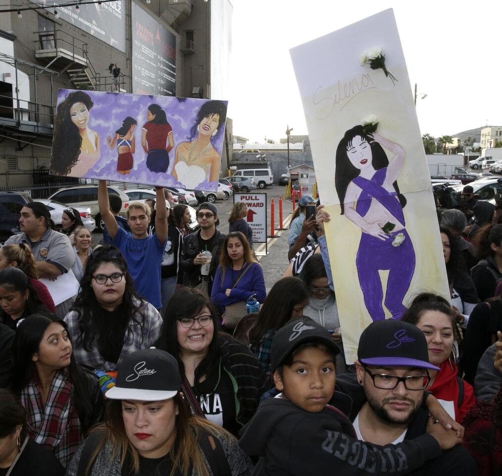 US-Mexican singer Selena Quintanilla honored with a posthumous star on the Hollywood Walk of Fame