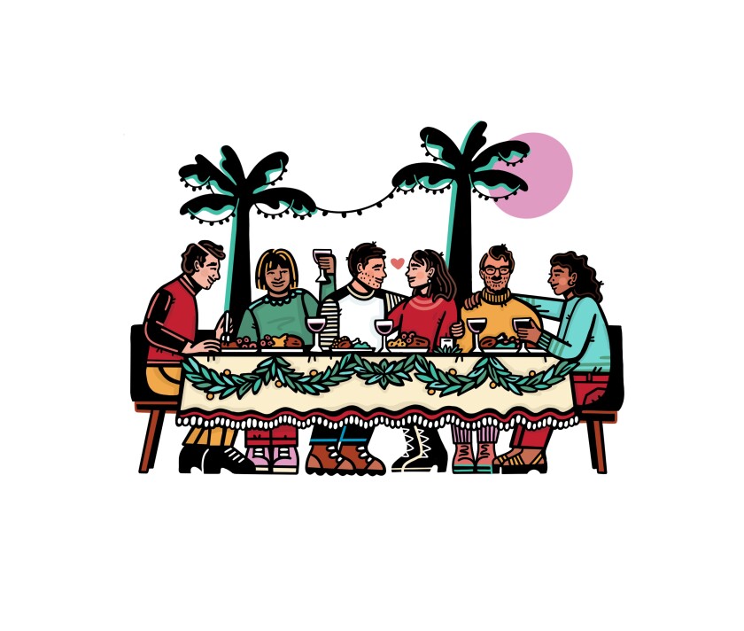Feeling thankful at the holiday dinner table.