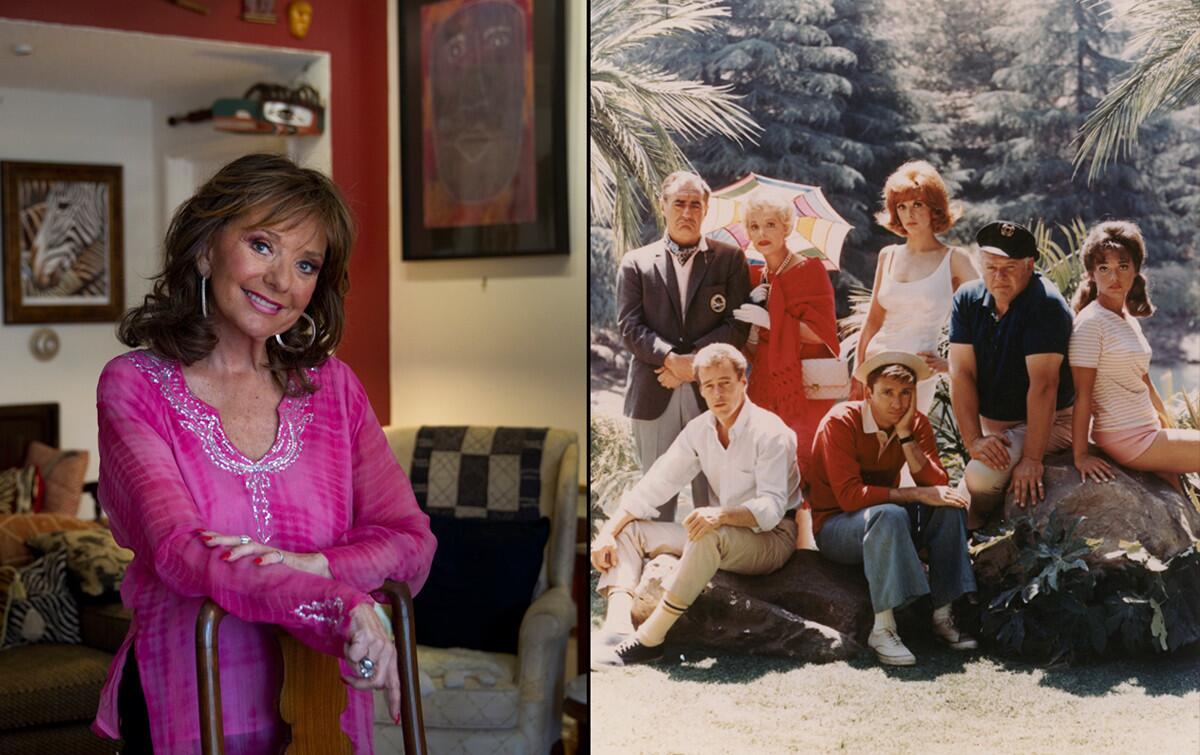 Dawn Wells at her Valley Village home, left, and as a member of "Gilligan's Island."