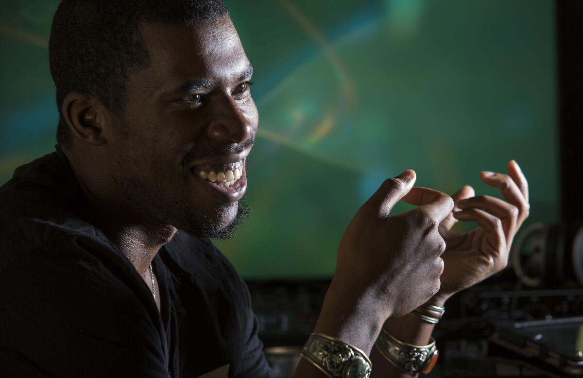 Beat producer-composer Flying Lotus at his home in 2014.