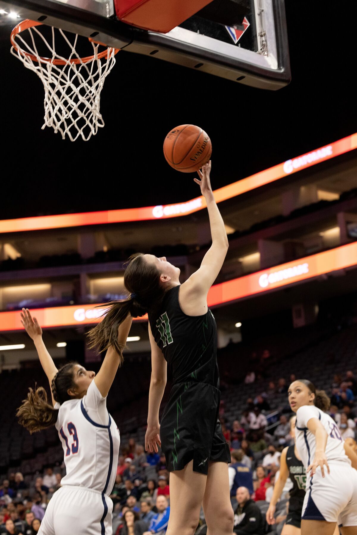 Sage Hill's Kat Righeimer puts up a reverse layup against Fresno San Joaquin Memorial in the CIF State Division II final.