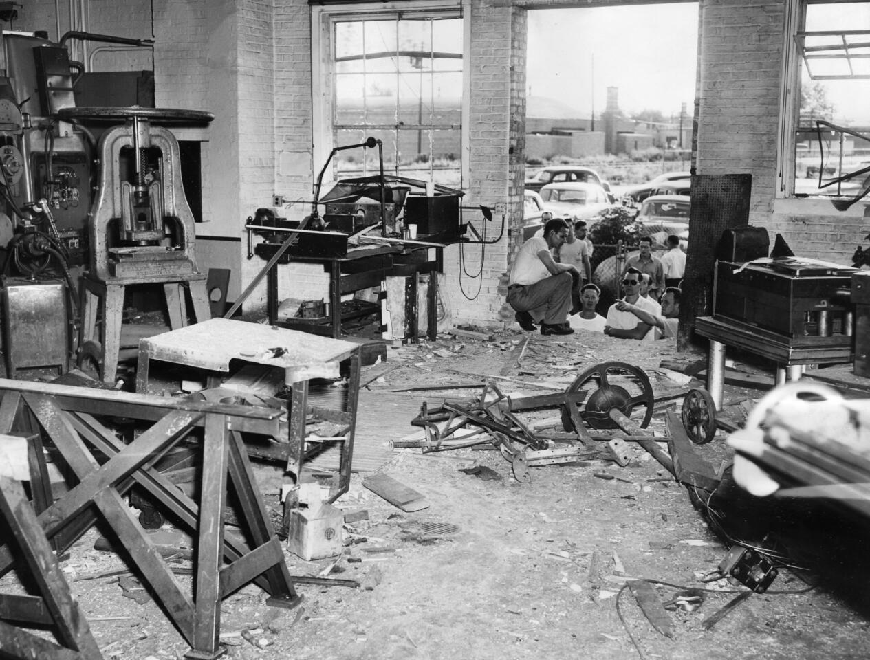 Aug. 24, 1955: A second bombing occurred at the Richard O. Schulz Co. factory in Elmwood Park. Five men in the tool and die plant were injured. The blast was the 25th bombing in Cook County in 15 months. During the same timespan, seven bombings occurred in Kane and Lake counties.