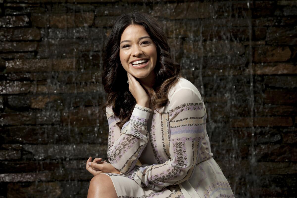 Golden Globe-winning actress Gina Rodriguez of the CW's "Jane the Virgin," a nominee for breakthrough series -- long form at the Gotham Awards.