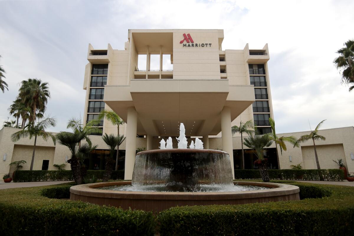 The Marriott Hotel and Spa in Newport Beach.