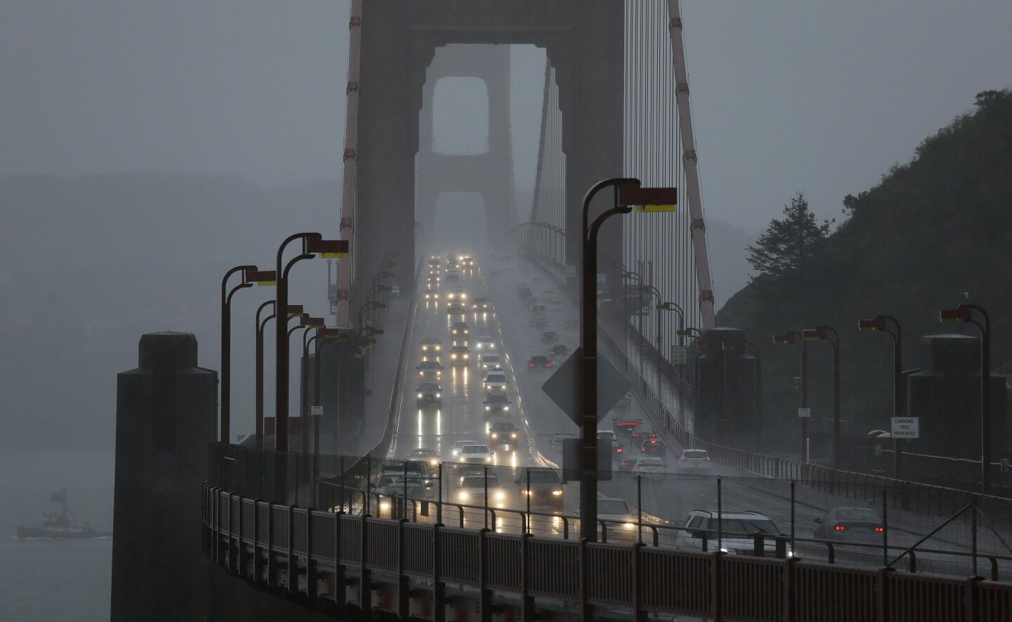 Rain hits California