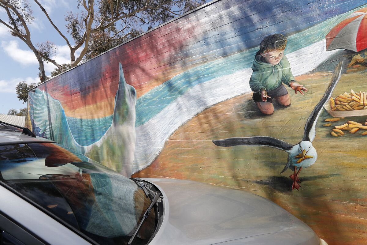 "Ripple Effect" is a new mural created by Laguna College of Art and Design's Timothy Robert Smith.