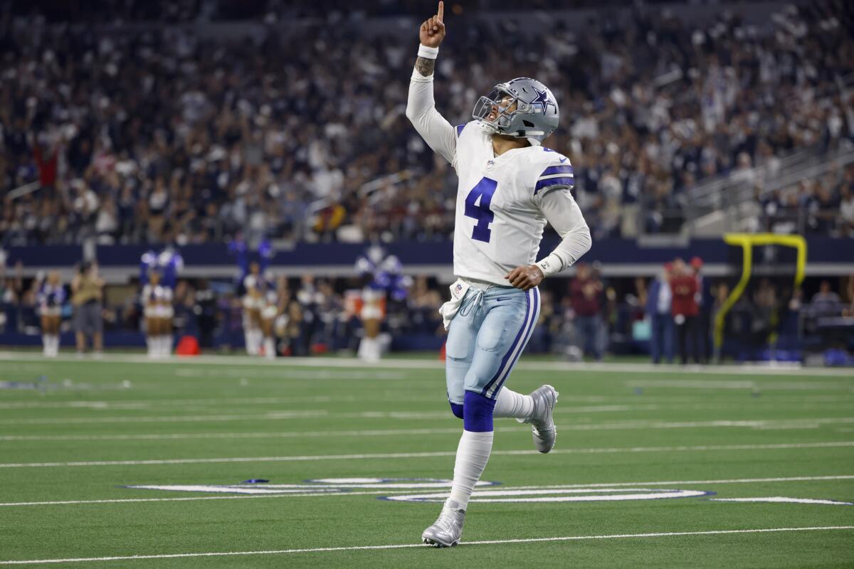 El quarterback de los Cowboys de Dallas, Dak Prescott.