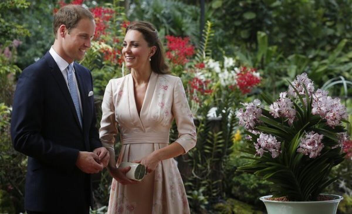 The Duke and Duchess of Cambridge smile on a trip to Singapore.
