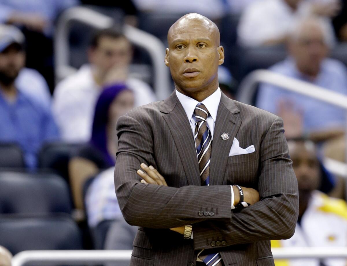 Coach Byron Scott watches the Lakers play against Orlando on Nov. 11.