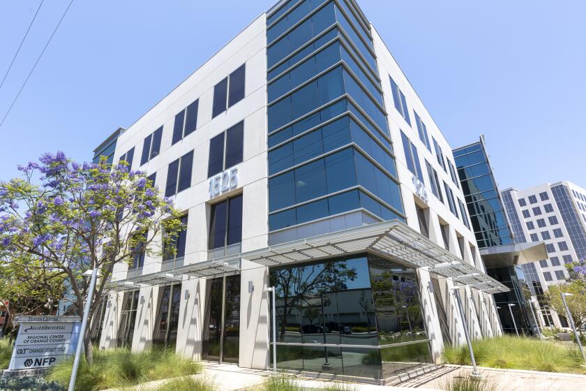 Santa Ana, CA - May 24: Exterior view of the Regional Center of Orange County, Santa Ana, CA on Tuesday, May 24, 2022. A new report finds that a growing number of California children with disabilities were left unserved at regional centers meant to assist them and their families as the COVID-19 pandemic dragged on. The report also found that racial and ethnic gaps in spending on services have persisted. Regional Center of Orange County was among the centers mentioned in the report. (Allen J. Schaben / Los Angeles Times)