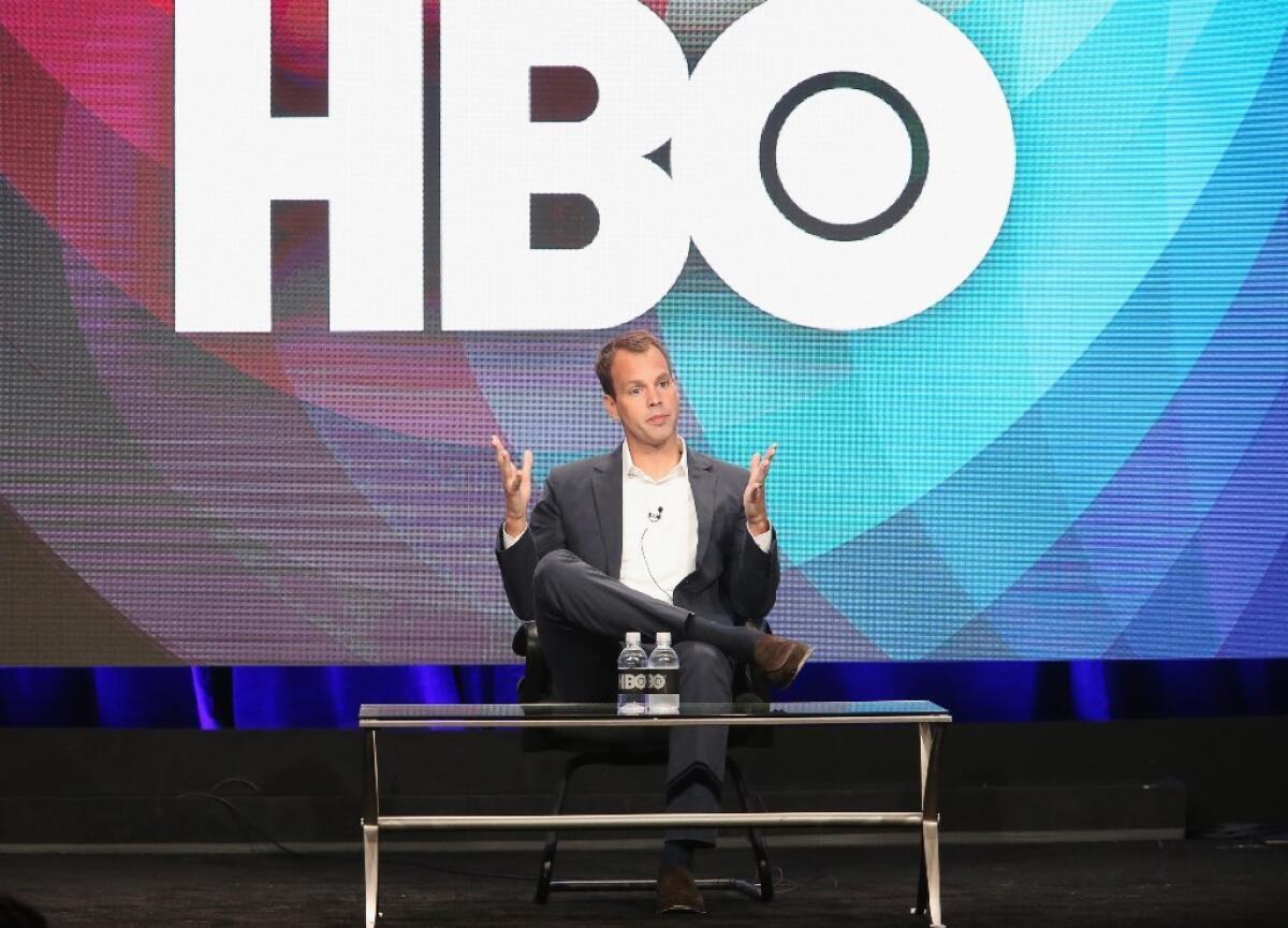 President of HBO Programming Casey Bloys speaks onstage during the Executive Session panel discussion at the HBO portion of the 2016 Television Critics Assn. Summer Tour.