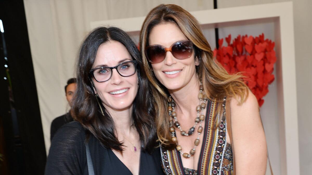 Courteney Cox and Cindy Crawford