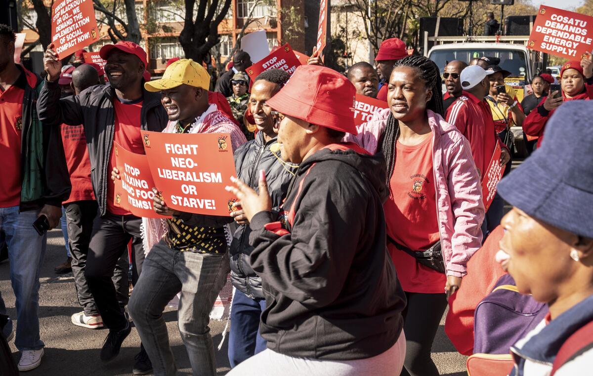 Workers protest inflation in South Africa