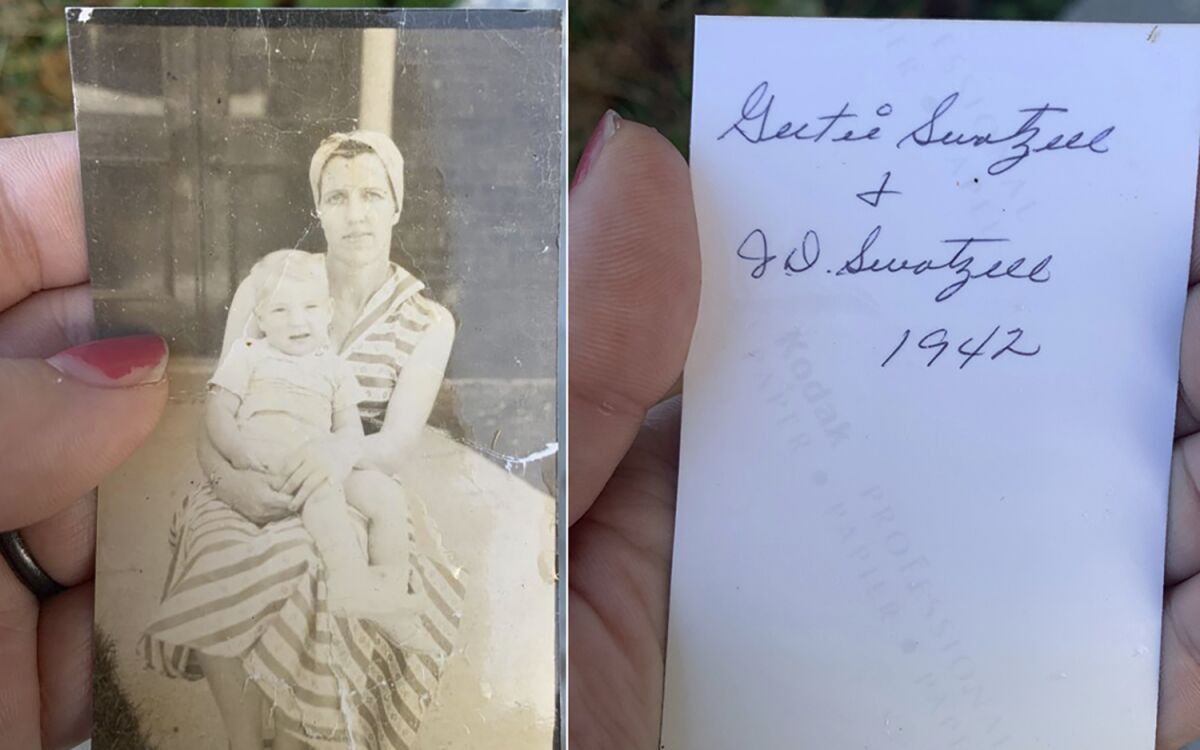 Front and back of an old photo