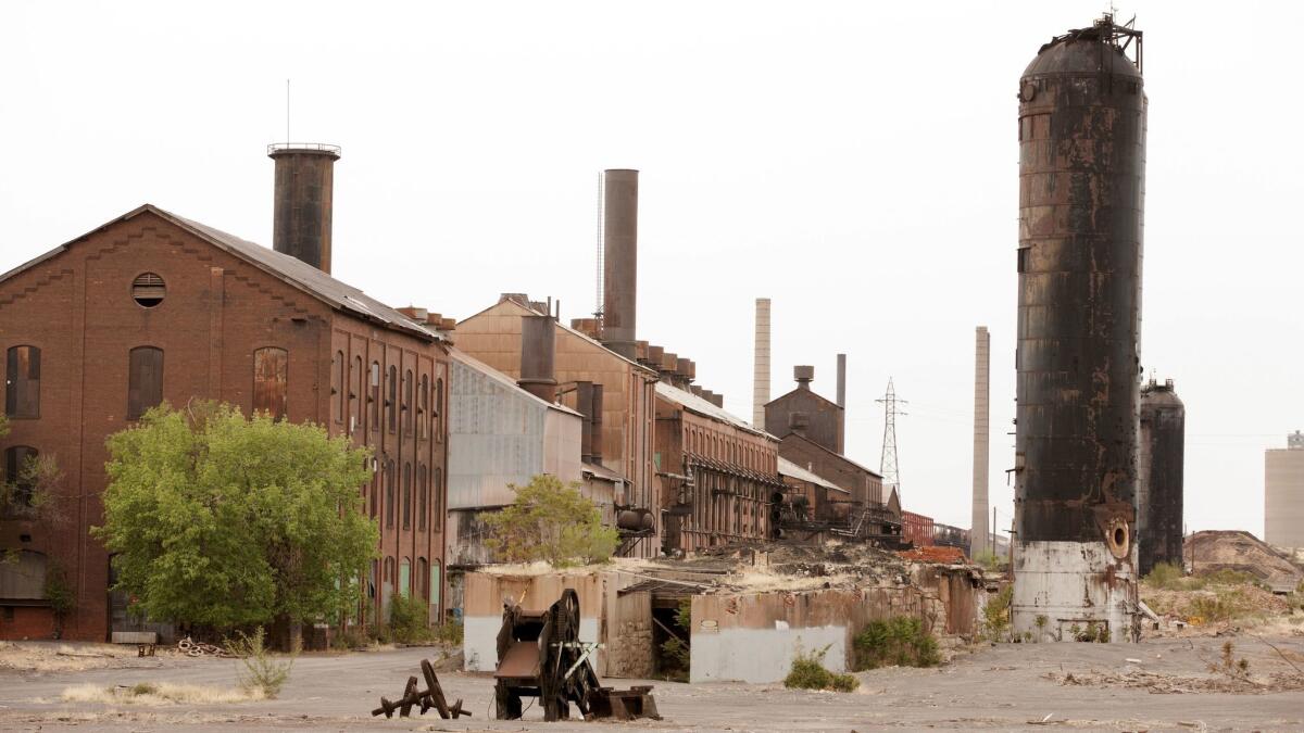 A view of a portion of the steel mill complex in Pueblo, Colo.