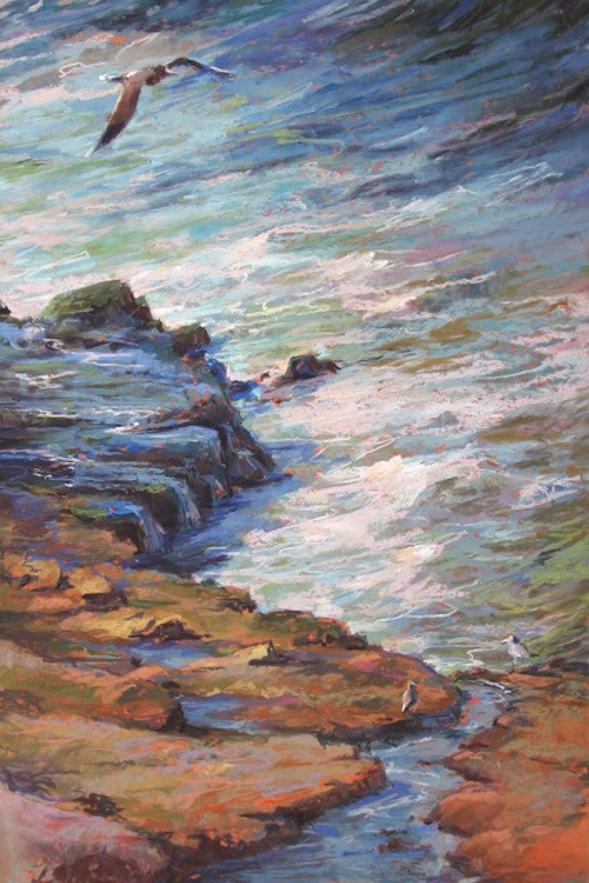 A seascape painting by Dot Renshaw.
