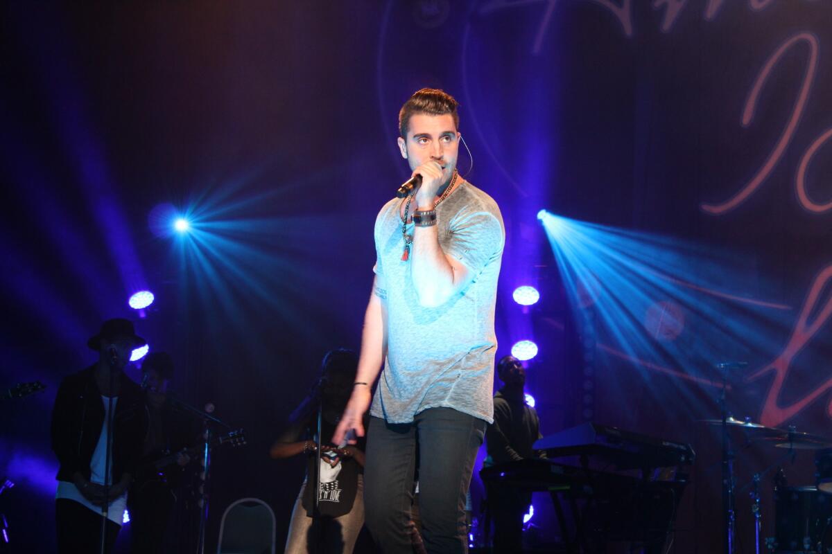 2015 "American Idol" winner Nick Fradiani performs during the show's summer tour.