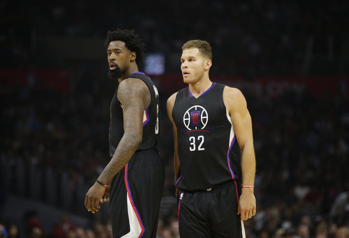 Blake Griffin, right, and DeAndre Jordan will help lead the Clippers in Dallas on Wednesday.