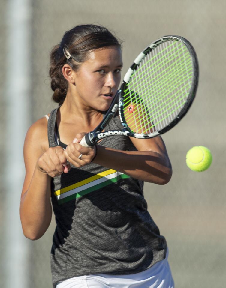 Photo Gallery: Huntington Beach vs. Edison in girls’ tennis