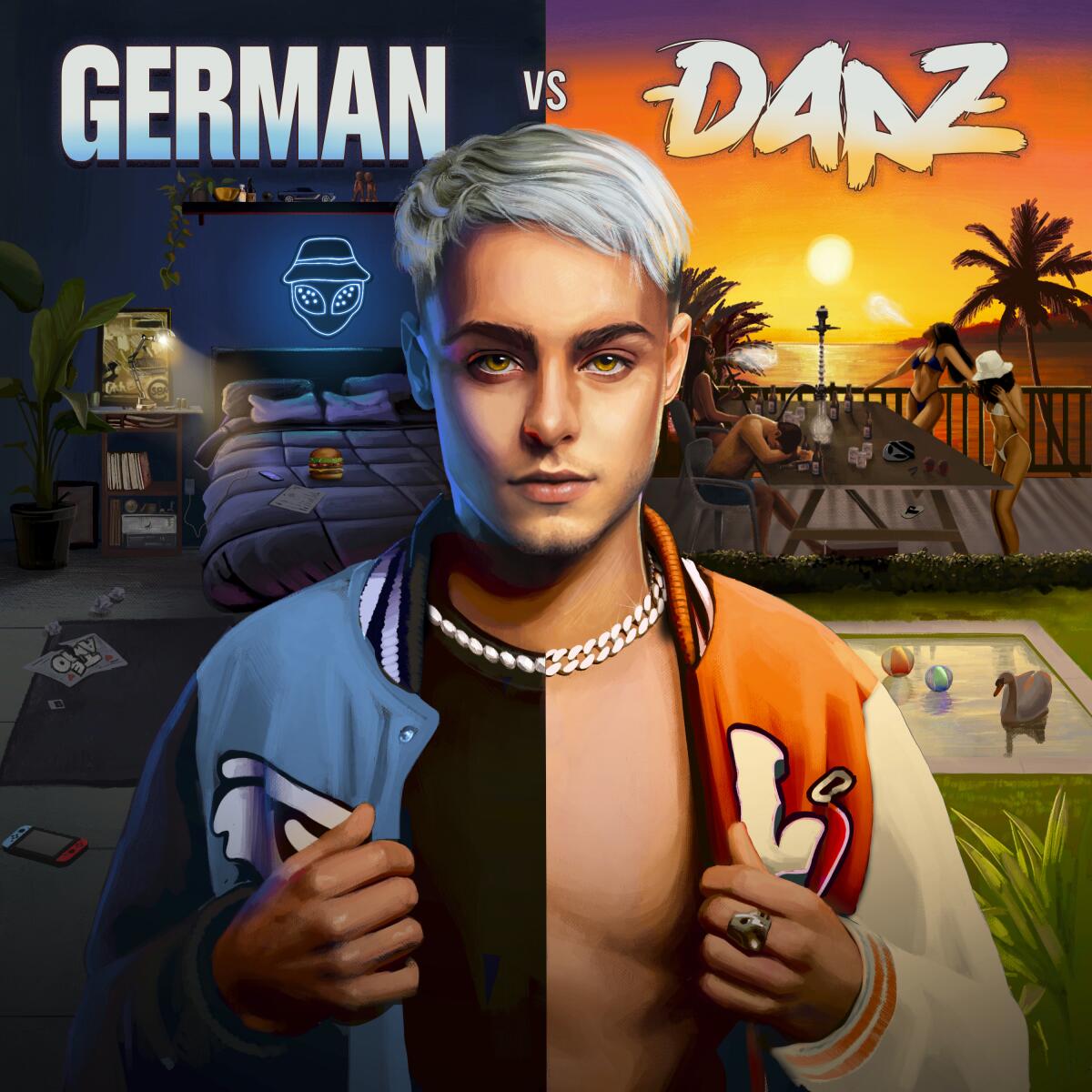 En esta portada proporcionada por WK Records "German VS DAAZ" de Daaz. (WK Records vía AP)