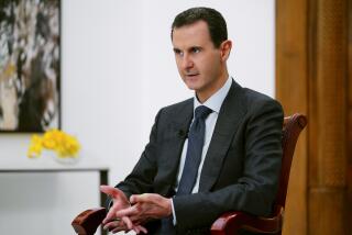 FILE - In this file photo released Monday Nov. 9, 2019 by the Syrian official news agency SANA, Syrian President Bashar Assad speaks in Damascus, Syria. The global chemical weapons watchdog issued a report Wednesday 'April 8, 2020, blaming the Syrian air force for a series of chemical attacks using sarin and chlorine in late March 2017 and OPCW Director-General Fernando Arias said it is now up to the organization, “the United Nations Secretary-General, and the international community as a whole to take any further action they deem appropriate and necessary.”(SANA FILE via AP)