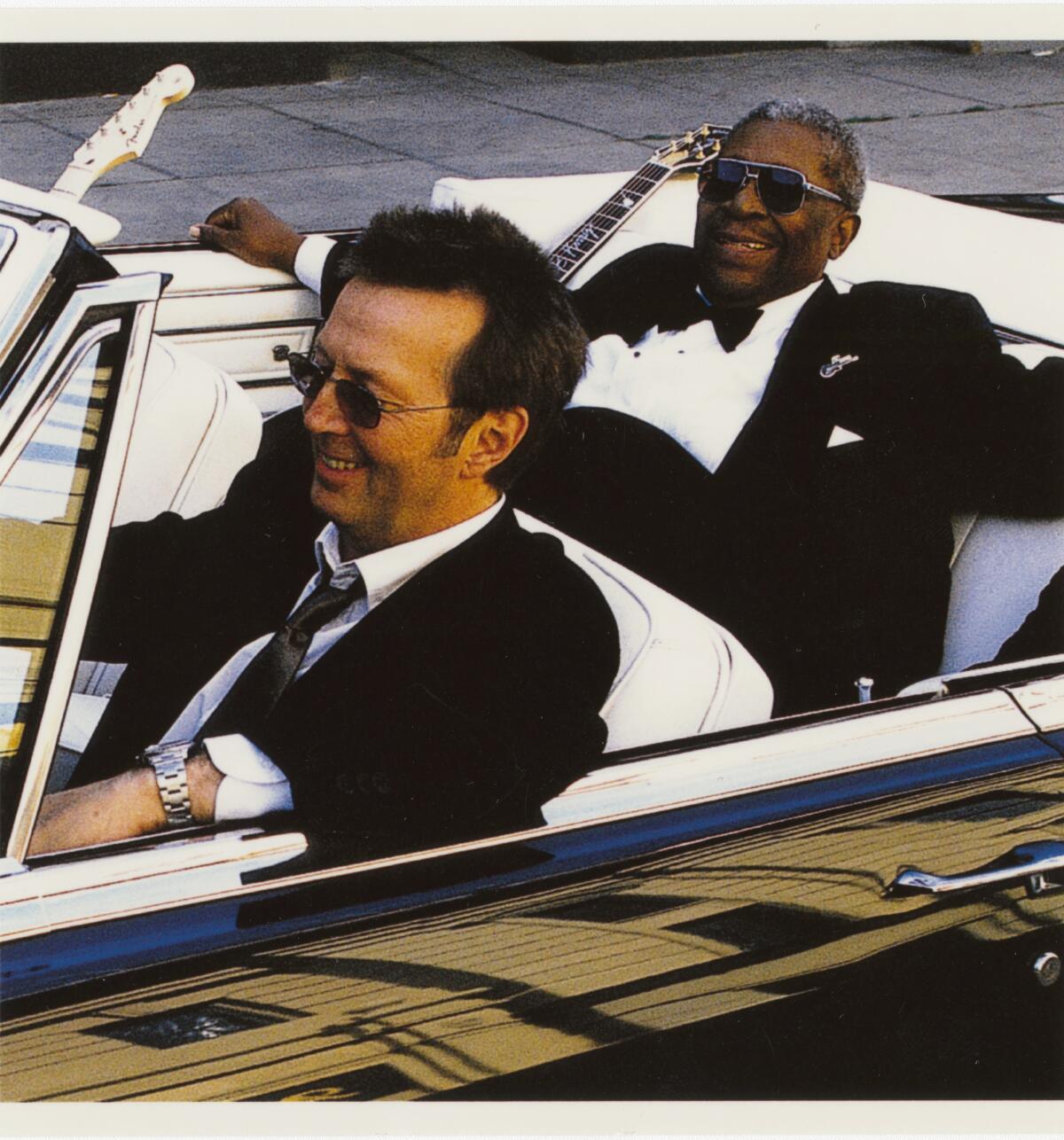Eric Clapton and B.B. King pose for the cover of their Grammy Award-winning 2000 album, "Riding with the King."
