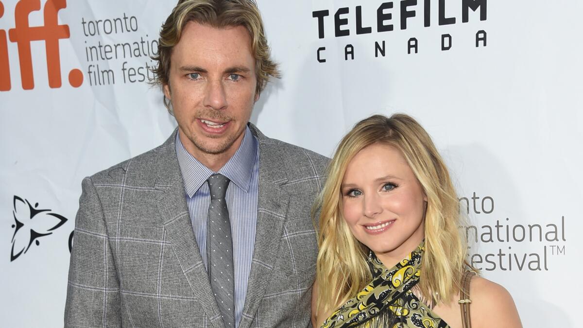 Dax Shepard and Kristen Bell attend "The Judge" premiere at the Toronto International Film Festival on Sept. 4.