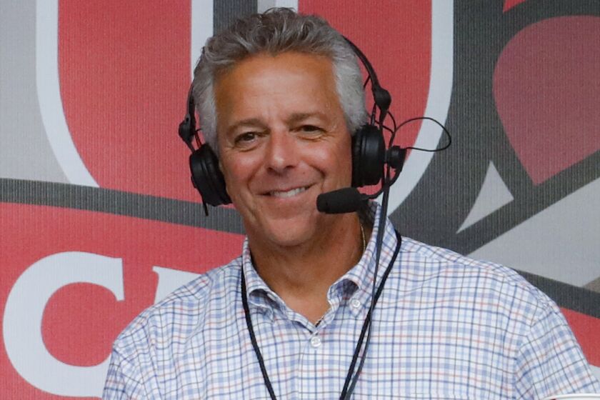 Broadcaster Thom Brennaman, pictured in September 2019