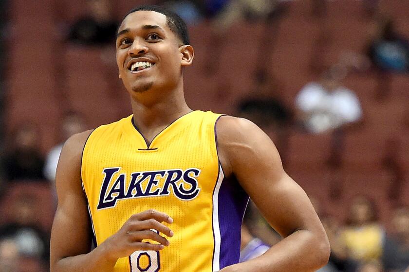 Despite not starting, Lakers guard Jordan Clarkson has been the team's leading scorer at 13.5 points a game.