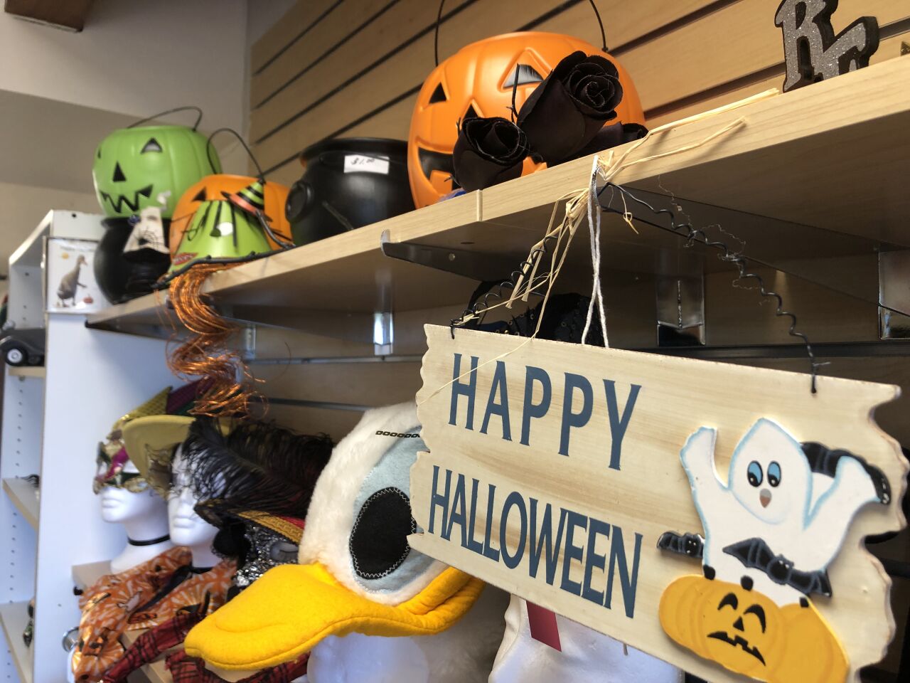 The remodeled St. Peter's thrift shop offers a variety of Halloween items.