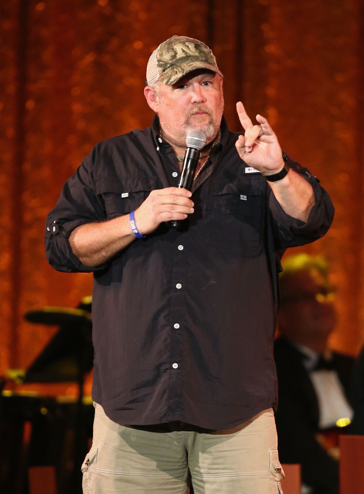 Comedian Larry the Cable Guy speaks onstage during The Walt Disney Family Museum's 2nd Annual Gala at Disney's Grand Californian Hotel & Spa at The Disneyland Resort on November 1, 2016 in Anaheim, California. (Photo by Joe Scarnici/Getty Images for The Walt Disney Family Museum)