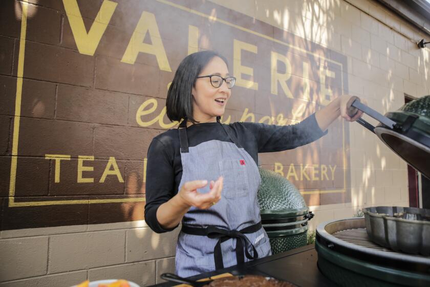 LOS ANGELES, CA -- THURSDAY, JUNE 28, 2018-- Valerie Gordon is now trying new things in the dessert world with putting her desserts on the BBQ. (Maria Alejandra Cardona / Los Angeles Times)