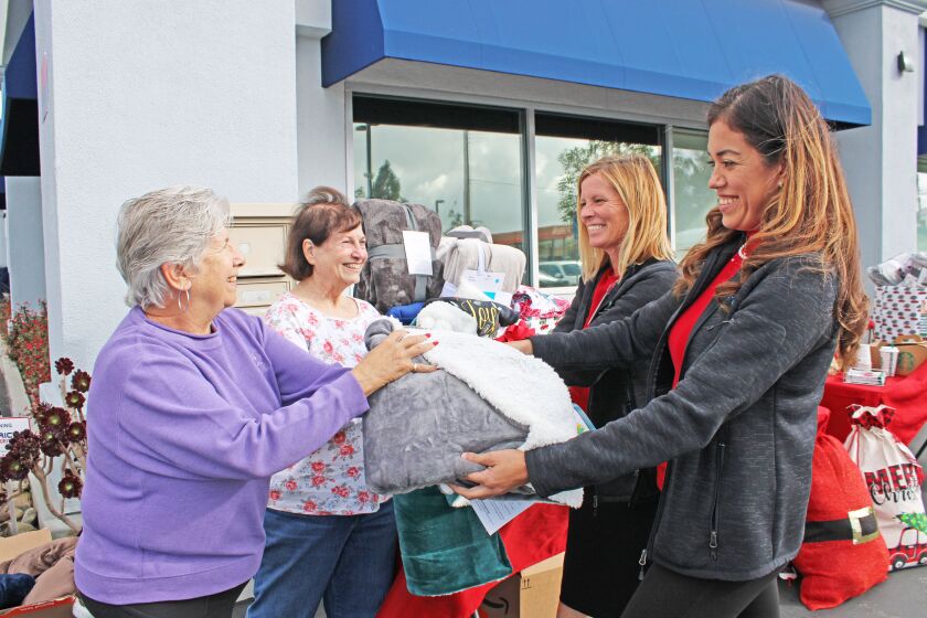 Local North County community members donated new and unused blankets during Gary and Mary West PACE’s ‘Everyday Necessities Drive for North County Seniors’ on Giving Tuesday.
