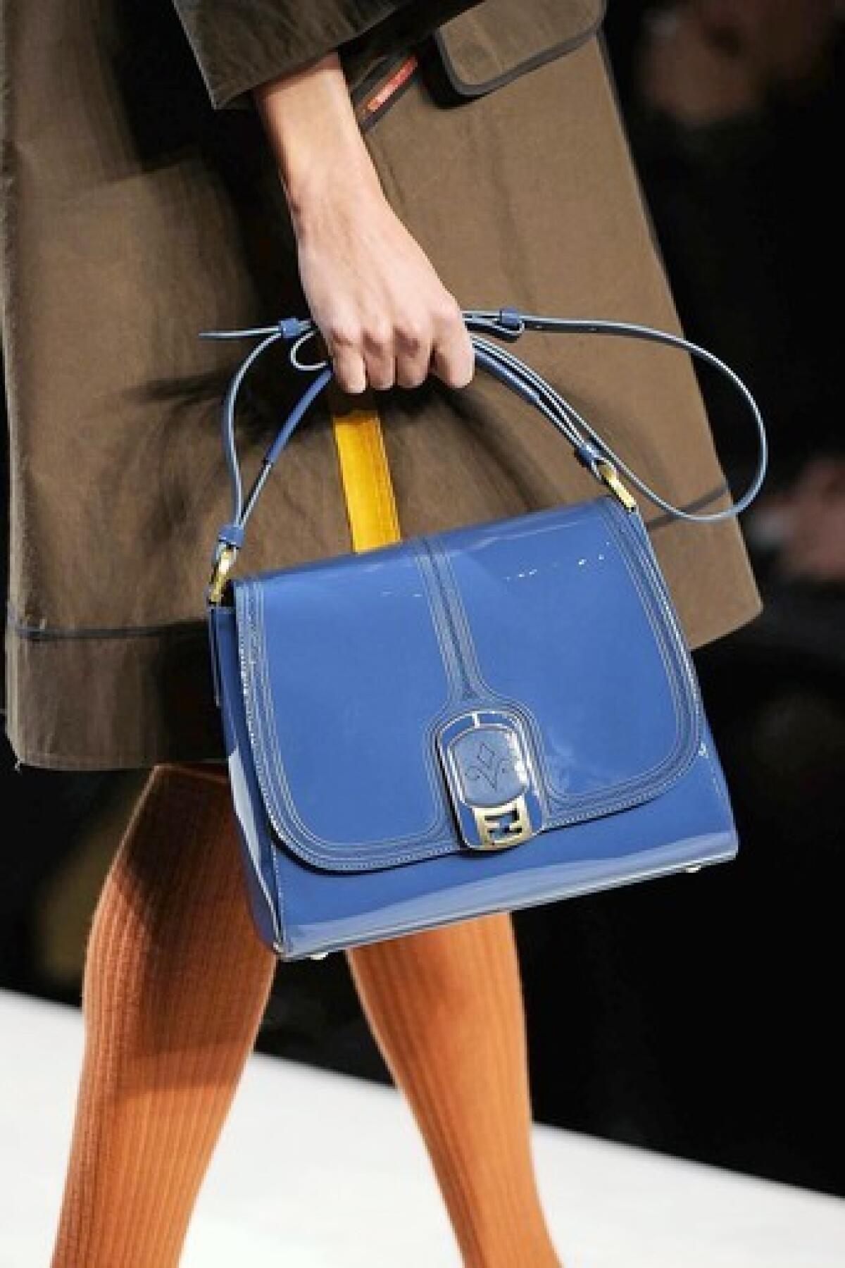 Fendi bag is an example of a trend toward more structured, simplified looks for fall-winter 2011.