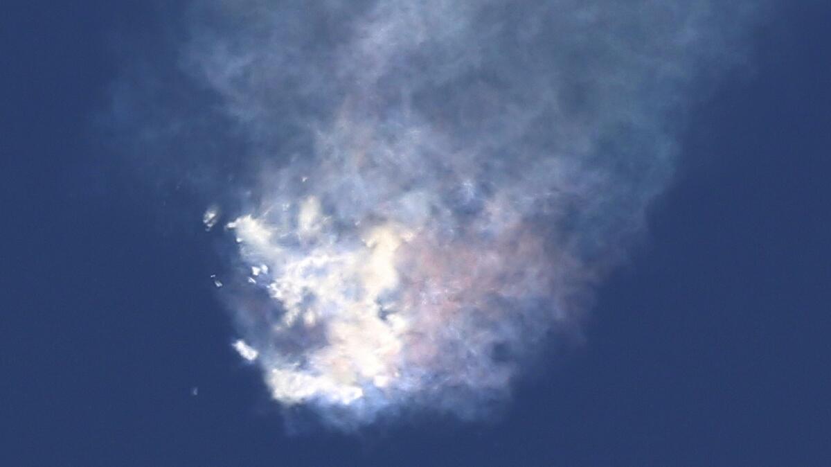 Shortly after launch, a SpaceX Falcon9 rocket broke apart June 28, 2015 after launching from Cape Canaveral Air Force Station in Florida.