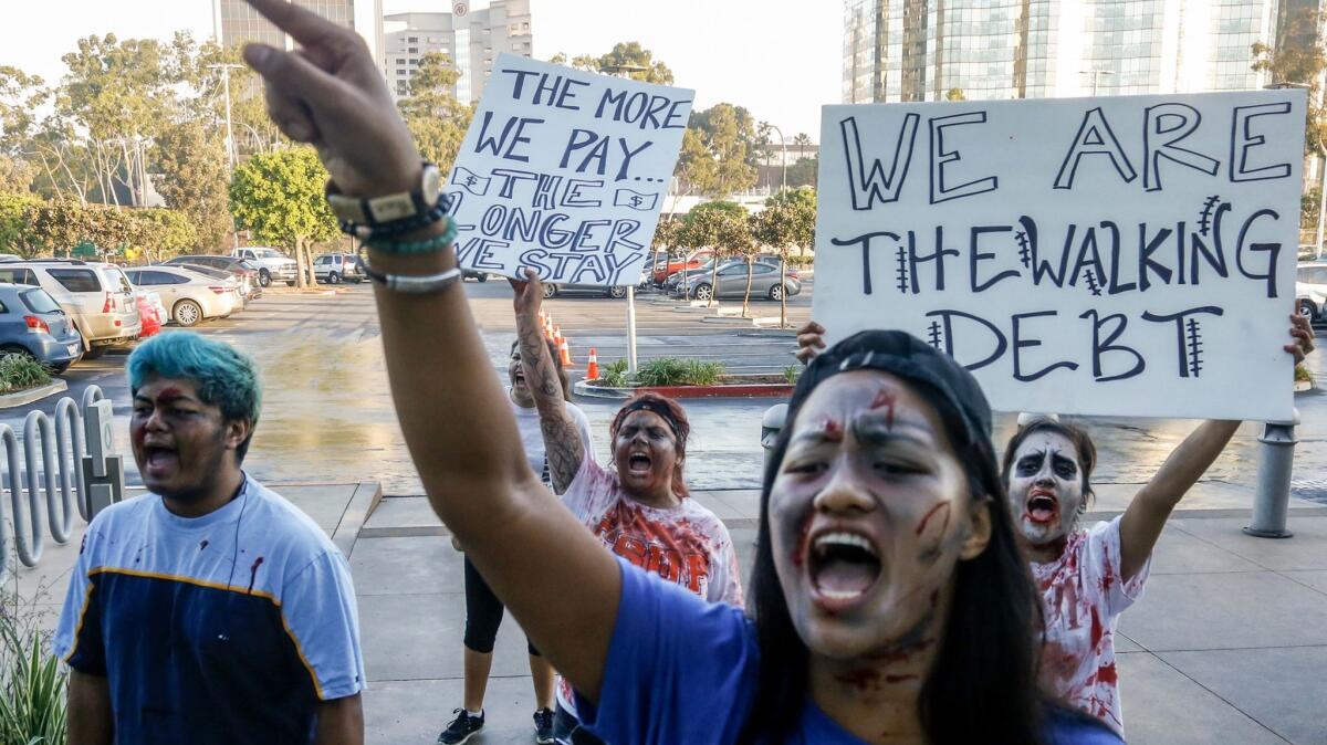 For these Cal State University students, "prices" seem like they've risen a lot more than 0.5%.