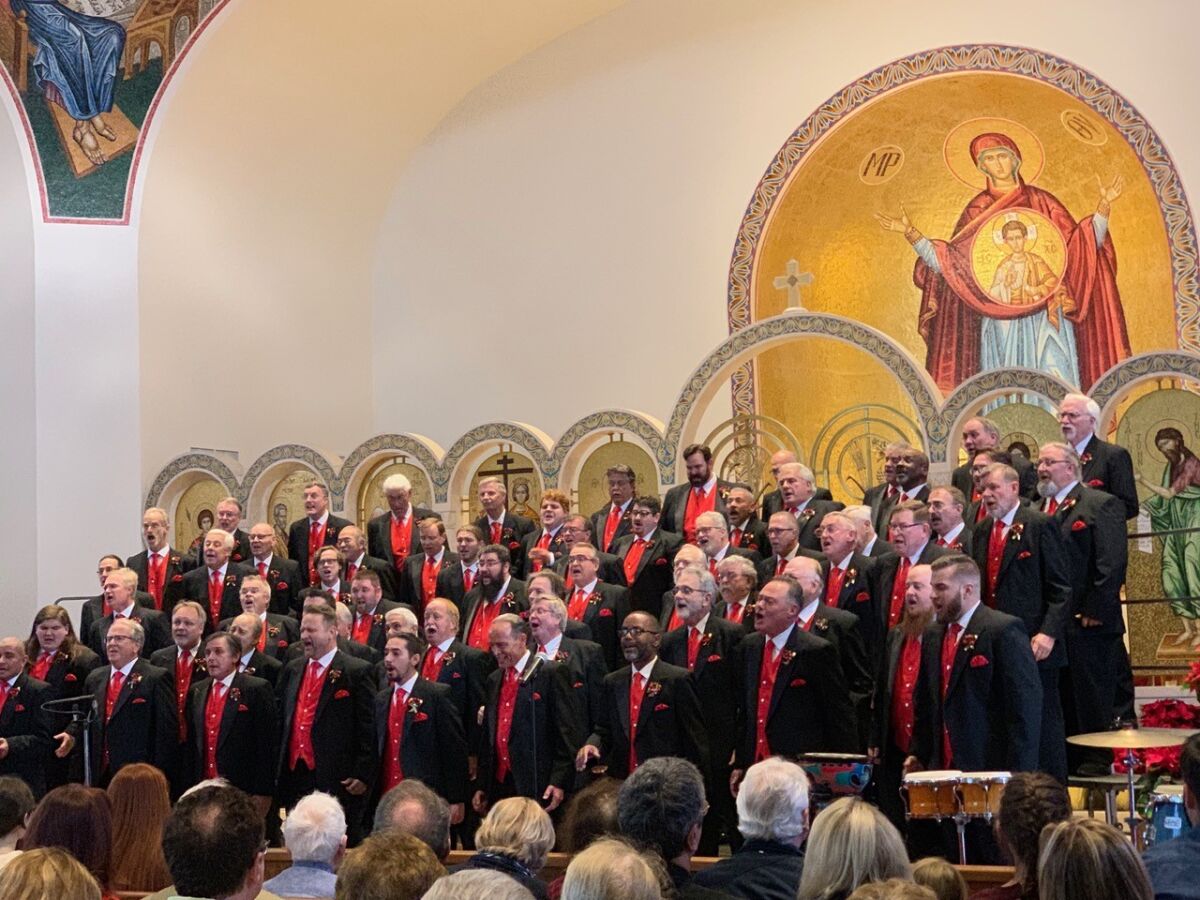 The nine-time International Chorus Champions Masters of Harmony.