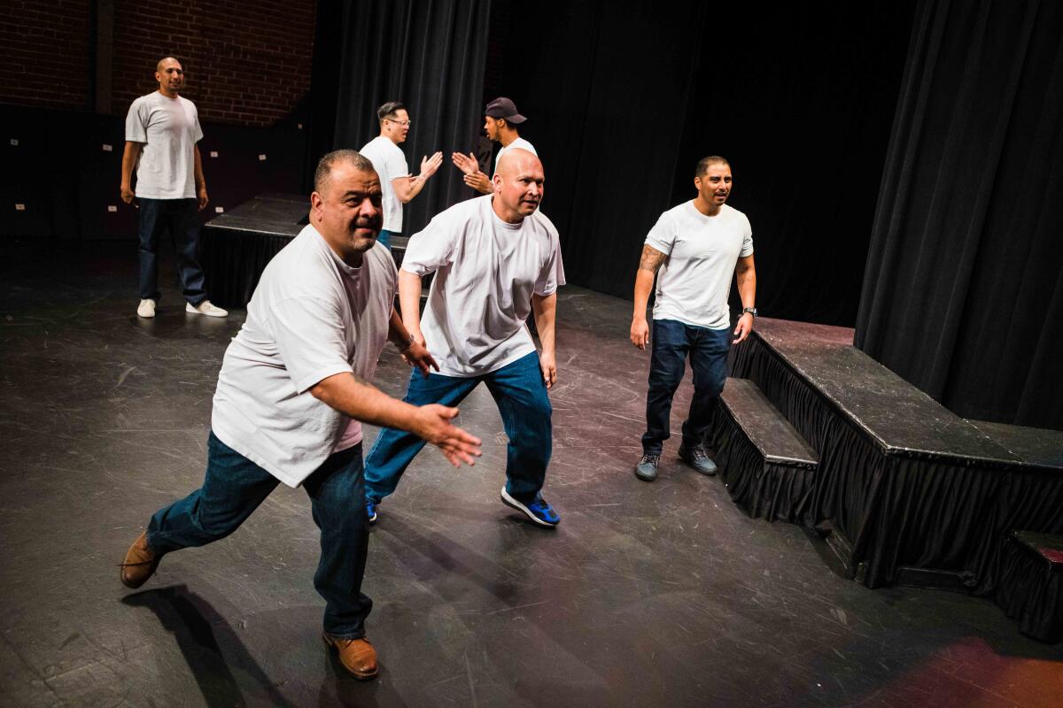 Rich Loya, front from left, Henry Palacio and Robert Chavez; Edgar Rodriguez, back from left, John Dich and Montrell Harrell.