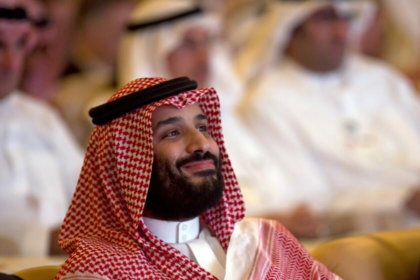FILE - In this Oct. 23, 2018, file photo, Saudi Crown Prince Mohammed bin Salman smiles as he attends the Future Investment Initiative summit in Riyadh, Saudi Arabia. A Saudi court issued final verdicts on Monday, Sept. 7, 2020, in the case of slain Washington Post columnist and Saudi critic Jamal Khashoggi after his family announced pardons that spared five of the convicted individuals from execution. Prior to his killing in late 2018 inside the Saudi consulate in Turkey, Khashoggi had written critically of the crown prince in columns for the Washington Post. Prince Mohammed has denied any knowledge of the operation. (AP Photo/Amr Nabil, File)